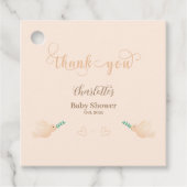 かわいいベビー鳩ベビーシャワーメッセージカード フェイバータグ (正面)