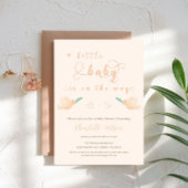 かわいいベビー鳩ベビーシャワー招待状 招待状