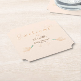 かわいいベビー鳩ベビーシャワー ペーパーコースター