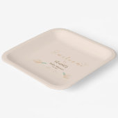 かわいいベビー鳩ベビーシャワー ペーパープレート (傾斜あり)