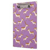 かわいいベビー鹿と家族オンラベンダーパープル クリップボード (左)