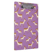 かわいいベビー鹿と家族オンラベンダーパープル クリップボード (右)