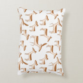 かわいいベビー鹿と家族 アクセントクッション (裏面(縦))