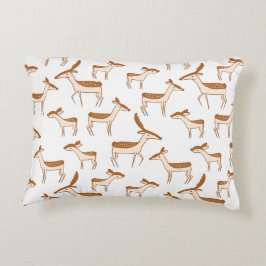 かわいいベビー鹿と家族 アクセントクッション