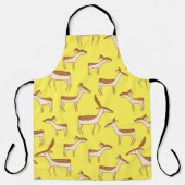 かわいいベビー鹿と家族 エプロン (正面)