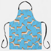 かわいいベビー鹿と家族 エプロン (正面)