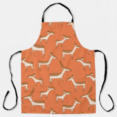 かわいいベビー鹿と家族 エプロン (正面)