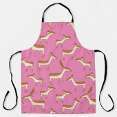 かわいいベビー鹿と家族 エプロン (正面)
