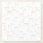 かわいいベビー鹿と家族 ガラスコースター (裏面)