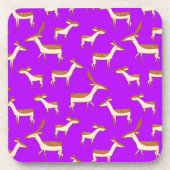 かわいいベビー鹿と家族 コースター (正面)