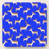 かわいいベビー鹿と家族 コースター (正面)