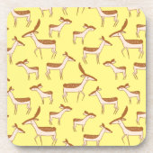 かわいいベビー鹿と家族 コースター (正面)