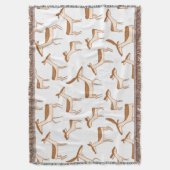 かわいいベビー鹿と家族 スローブランケット (正面縦)