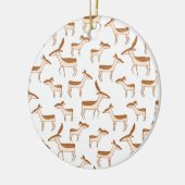 かわいいベビー鹿と家族 セラミックオーナメント (左)