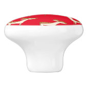 かわいいベビー鹿と家族 セラミックノブ (側面)