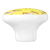 かわいいベビー鹿と家族 セラミックノブ (側面)