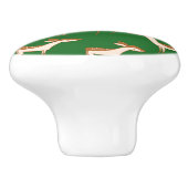 かわいいベビー鹿と家族 セラミックノブ (側面)