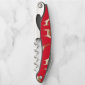 かわいいベビー鹿と家族 ソムリエナイフ (正面)