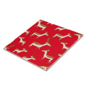 かわいいベビー鹿と家族 タイル (側面)