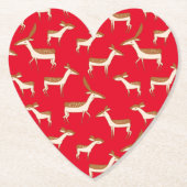 かわいいベビー鹿と家族 ペーパーコースター (正面)