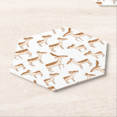 かわいいベビー鹿と家族 ペーパーコースター (アングル)