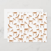 かわいいベビー鹿と家族 ポストカード (正面/裏面)