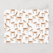 かわいいベビー鹿と家族 ポストカード (正面)