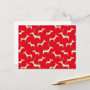 かわいいベビー鹿と家族 ポストカード