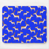 かわいいベビー鹿と家族 マウスパッド (正面)