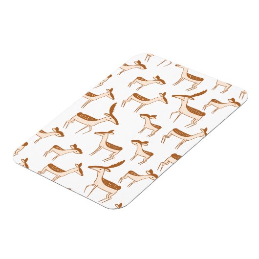 かわいいベビー鹿と家族 マグネット (左側)