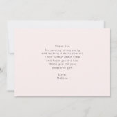 かわいいベビー鹿と〔雄ジカの〕枝角と花 サンキューカード (裏面)