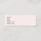 かわいいベビー鹿と〔雄ジカの〕枝角と花 スキニー名刺 (裏面)