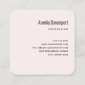 かわいいベビー鹿と〔雄ジカの〕枝角と花 スクエア名刺 (裏面)