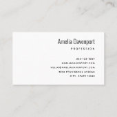 かわいいベビー鹿と〔雄ジカの〕枝角と花 名刺 (裏面)