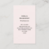 かわいいベビー鹿と〔雄ジカの〕枝角と花 名刺 (裏面)