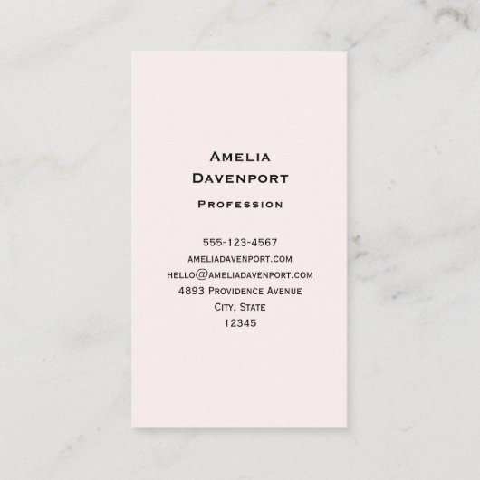 かわいいベビー鹿と〔雄ジカの〕枝角と花 名刺 (裏面)