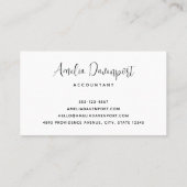 かわいいベビー鹿と〔雄ジカの〕枝角と花 名刺 (裏面)