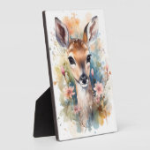 かわいいベビー鹿 フォトプラーク (側面)