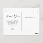 かわいいベビー鹿〔雄ジカの〕枝角と花ありがとう ポストカード (裏面)