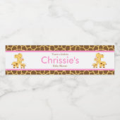 かわいいベビー&マムギラフェベビーシャワーパーティー ペットボトルラベル (シングルラベル)