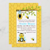 かわいいベビー(昆虫)マルハナバチボーイベビーシャワー招待状 招待状 (正面/裏面)