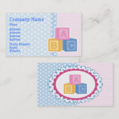 かわいいベビーABCは水玉模様を妨げます 名刺 (正面/裏面)