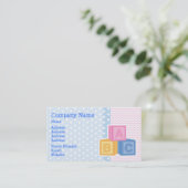 かわいいベビーABCは水玉模様を妨げます 名刺 (スタンド正面)