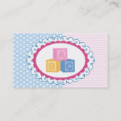 かわいいベビーABCは水玉模様を妨げます 名刺 (裏面)