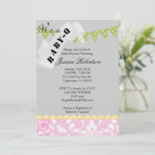 かわいいベビーQのバーB Qのシャワー 招待状 (スタンド正面)