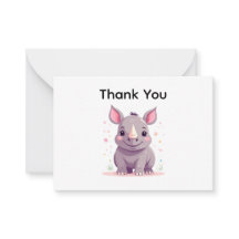 かわいいベビーRhino漫画イラストレーションありがとう