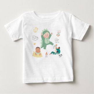 かわいいベビーTシャツ - ソフトで快適な赤ちゃん用Tシャツ ベビーTシャツ