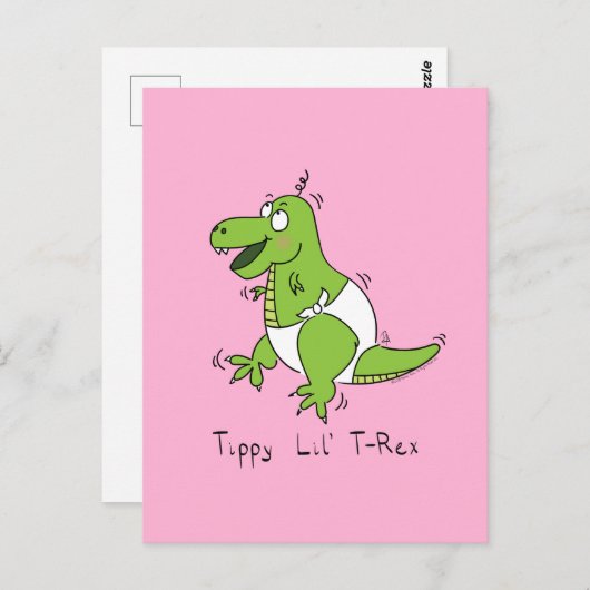 かわいいベビーTレックス恐竜の子どもたち ポストカード (正面/裏面)