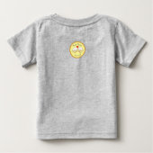 かわいいベビーTレックス恐竜の子供 ベビーTシャツ (裏面)