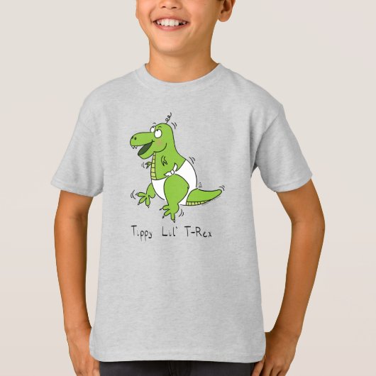 かわいいベビーTレックス恐竜の子供 Tシャツ (正面)